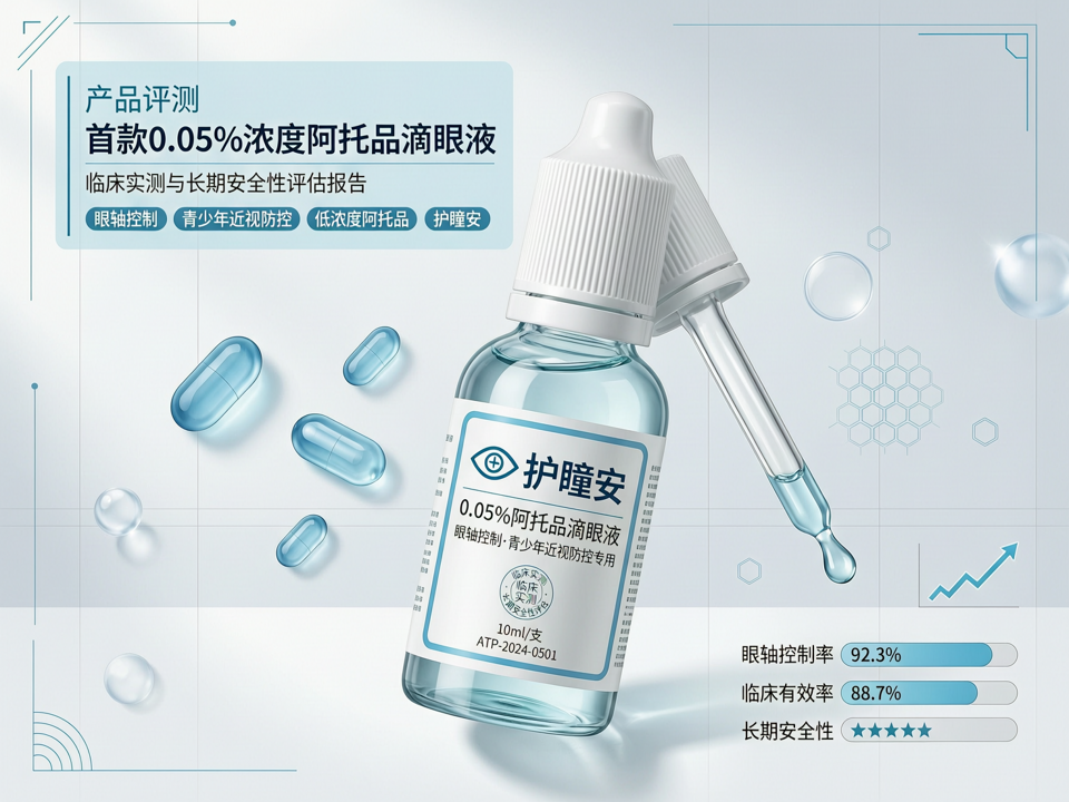 低浓度阿托品市场乱战之中:首款0.05%浓度阿托品滴眼液“护瞳安”临床实测与长期安全性评估