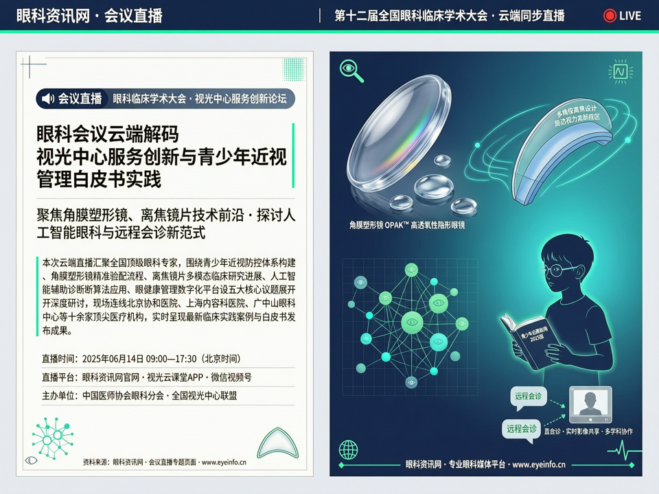 直播视界:眼科会议云端解码视光中心服务创新与青少年近视管理白皮书实践