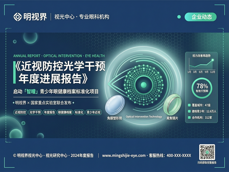 明视界联手国家重点实验室发布《近视防控光学干预年度进展报告》,启动“智瞳”青少年眼健康档案标准化项目