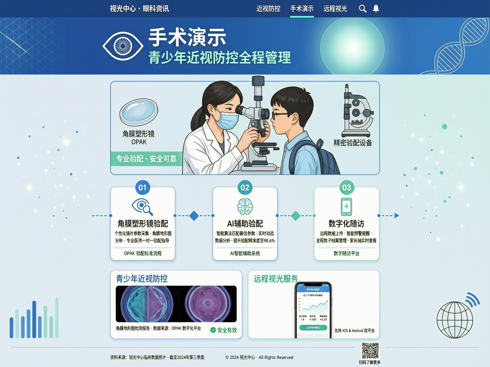 青少年近视防控手术演示:从角膜塑形镜验配到数字化随访的全程管理