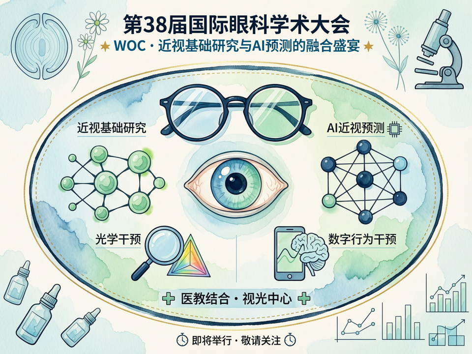第38届国际眼科学术大会(WOC)预热:近视基础研究与AI预测的融合盛宴