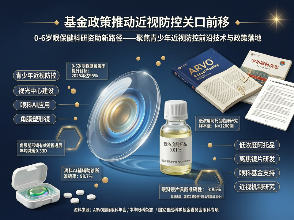 基金政策推动近视防控关口前移:0-6岁眼保健的科研资助新路径