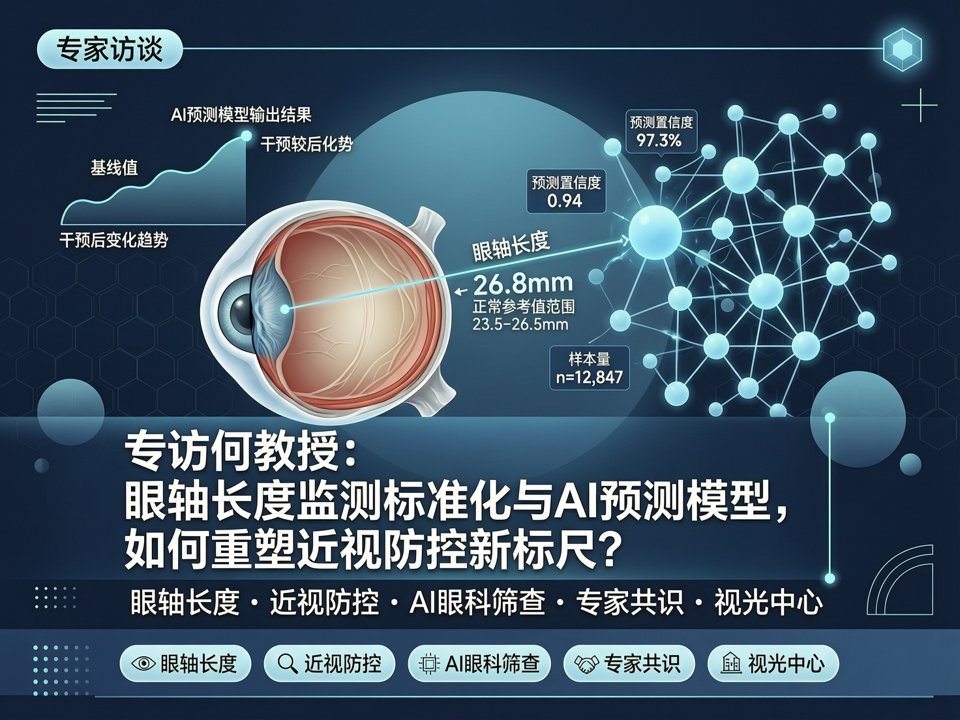 专访何教授:眼轴长度监测标准化与AI预测模型,如何重塑近视防控新标尺?