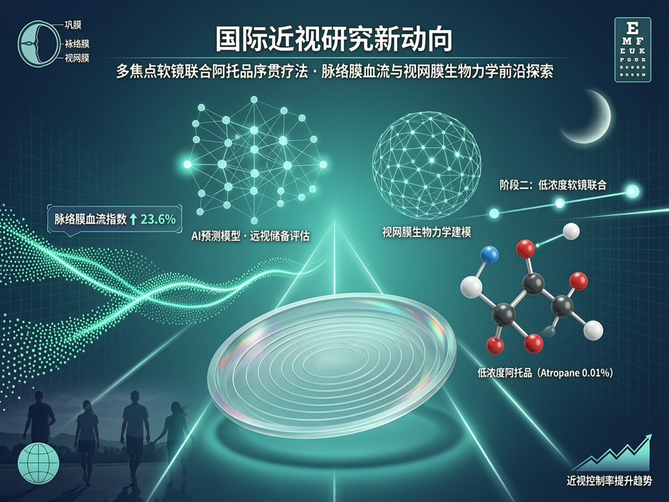 国际近视研究新动向:多焦点软镜联合阿托品的序贯疗法与视网膜生物力学前沿