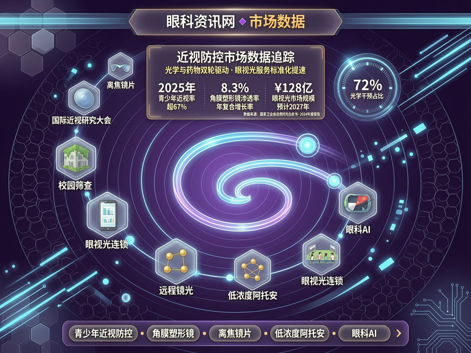 近视防控市场数据追踪:光学与药物干预双轮驱动,眼视光服务标准化提速