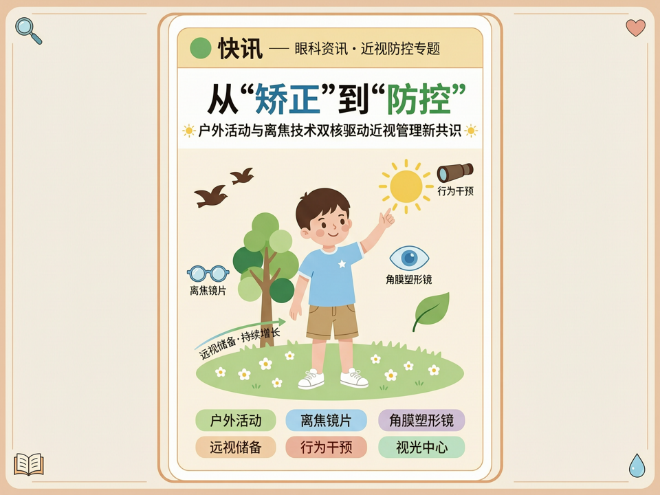 【快讯】从“矫正”到“防控”:户外活动与离焦技术双核驱动近视管理新共识