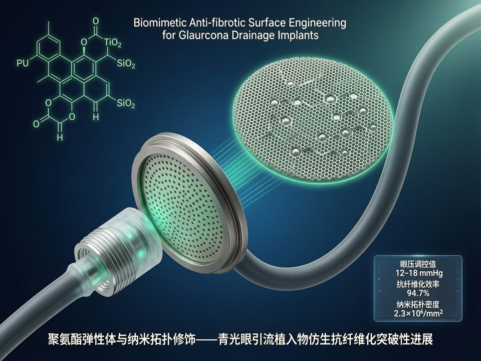 聚氨酯弹性体与纳米拓扑修饰:眼用生物材料在青光眼引流植入物中的“仿生抗纤维化”突破