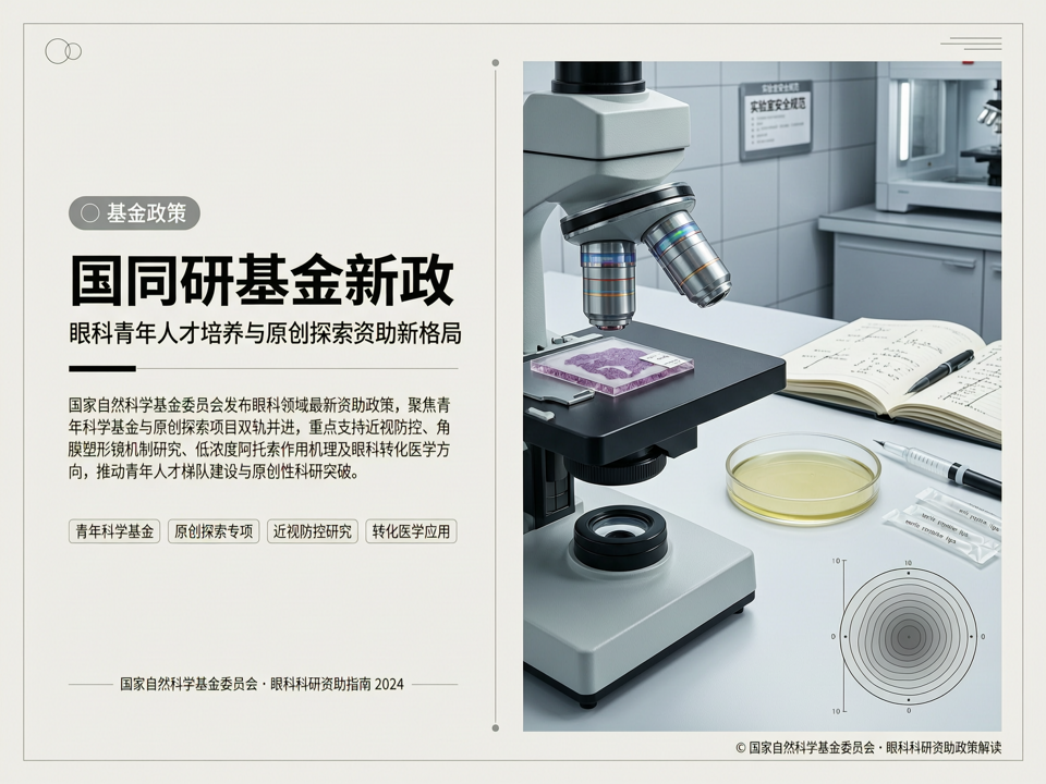 国自然基金新政:眼科青年人才培养与原创探索的资助新格局