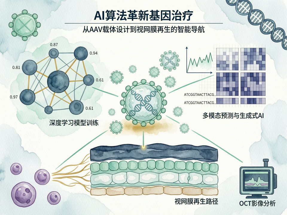 AI算法革新基因治疗:从AAV载体设计到视网膜再生的智能导航