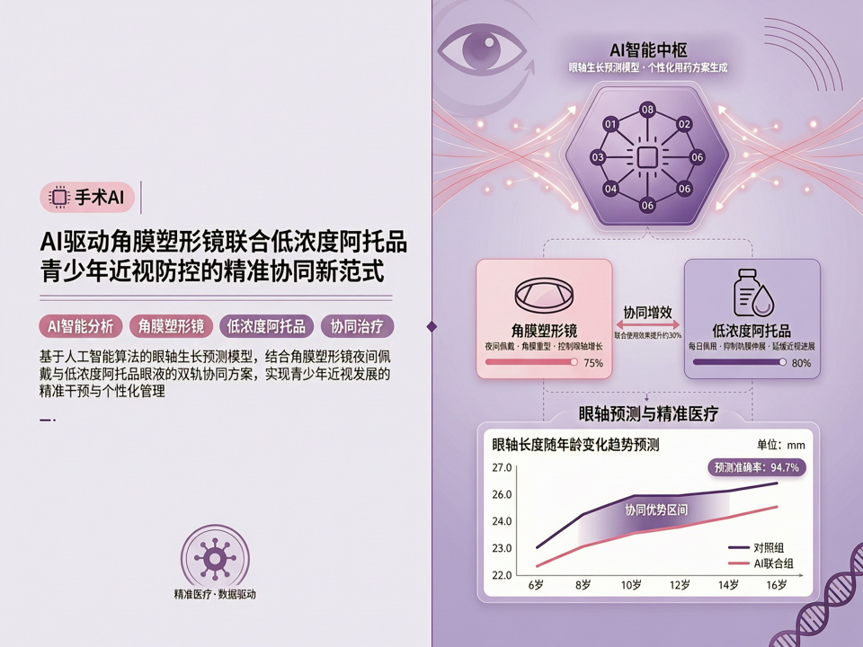 AI驱动角膜塑形镜联合低浓度阿托品:青少年近视防控的精准协同新范式