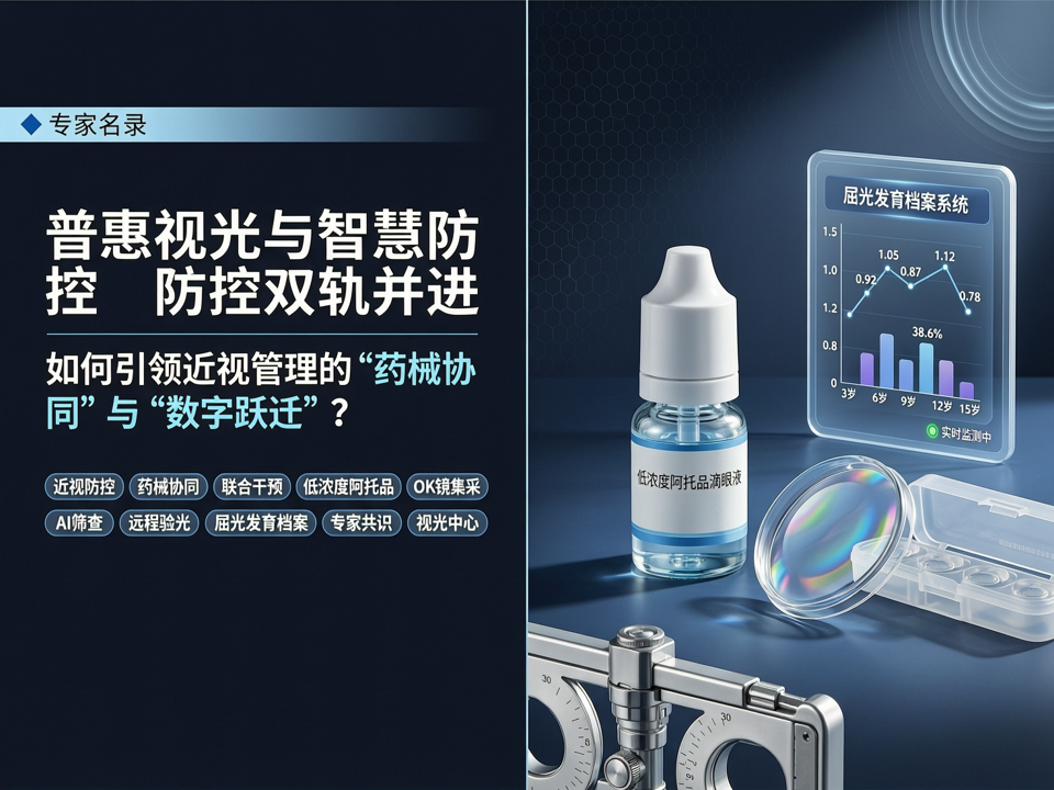 普惠视光与智慧防控双轨并进:【专家名录】如何引领近视管理的“药械协同”与“数字跃迁”?