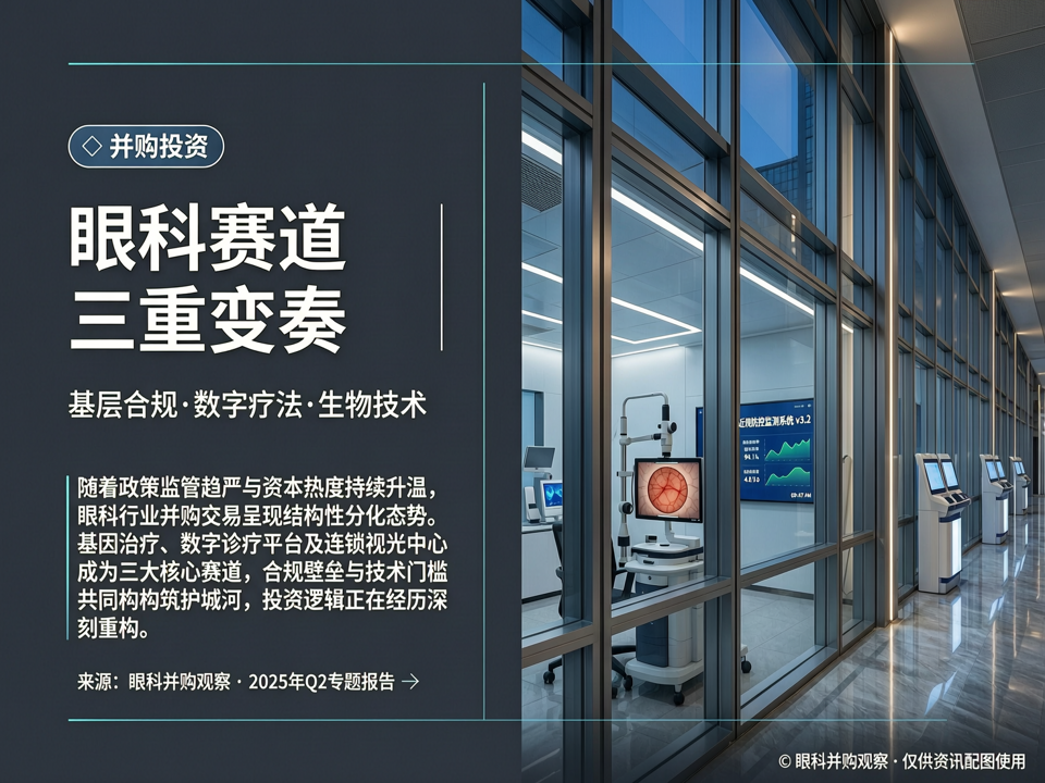 并购投资:眼科赛道的“基层合规”、“数字疗法”与“生物技术”三重变奏