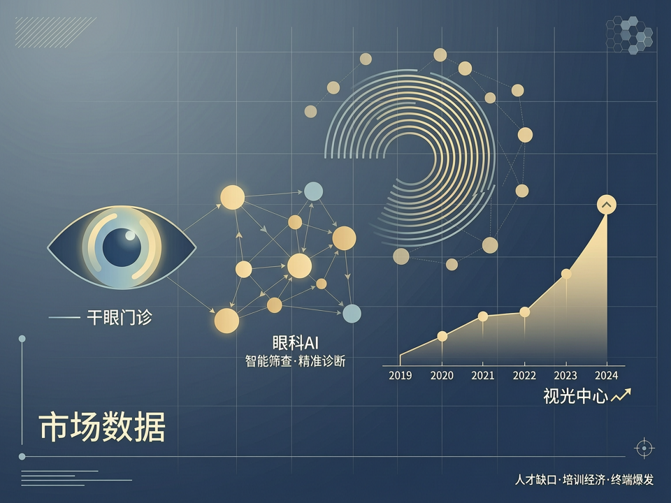 市场数据扫描:干眼诊疗终端爆发与AI视光筛查下沉,人才缺口催生新培训经济