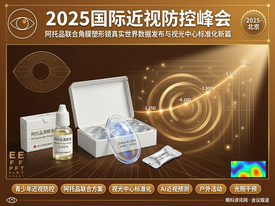 2025国际近视防控峰会:阿托品联合角膜塑形镜真实世界数据发布与视光中心标准化新篇