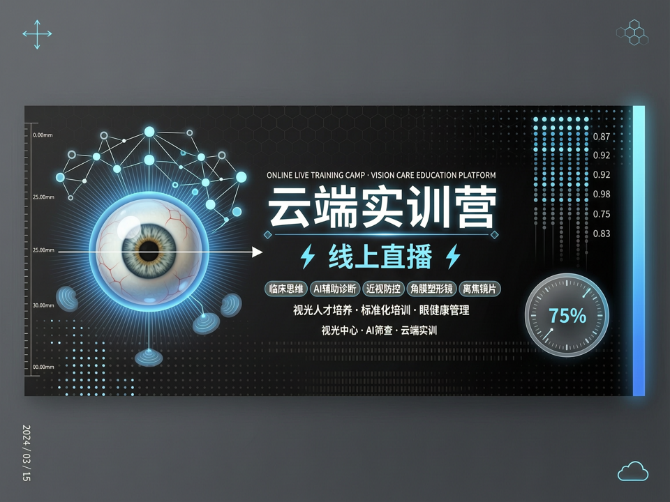 线上直播筑实视光人才“云端实训营”:从临床思维到AI技术的实战淬炼
