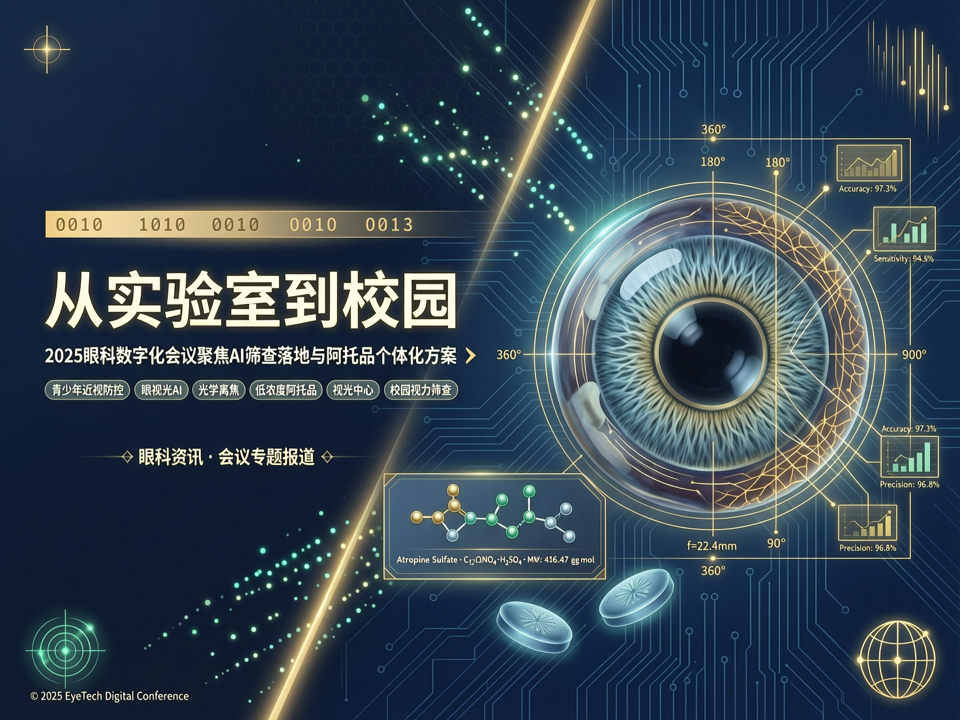 从实验室到校园:2025眼科数字化会议聚焦AI筛查落地与阿托品个体化方案