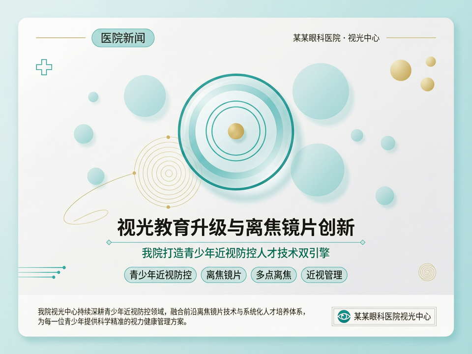 视光教育升级与离焦镜片创新:我院打造青少年近视防控人才技术双引擎
