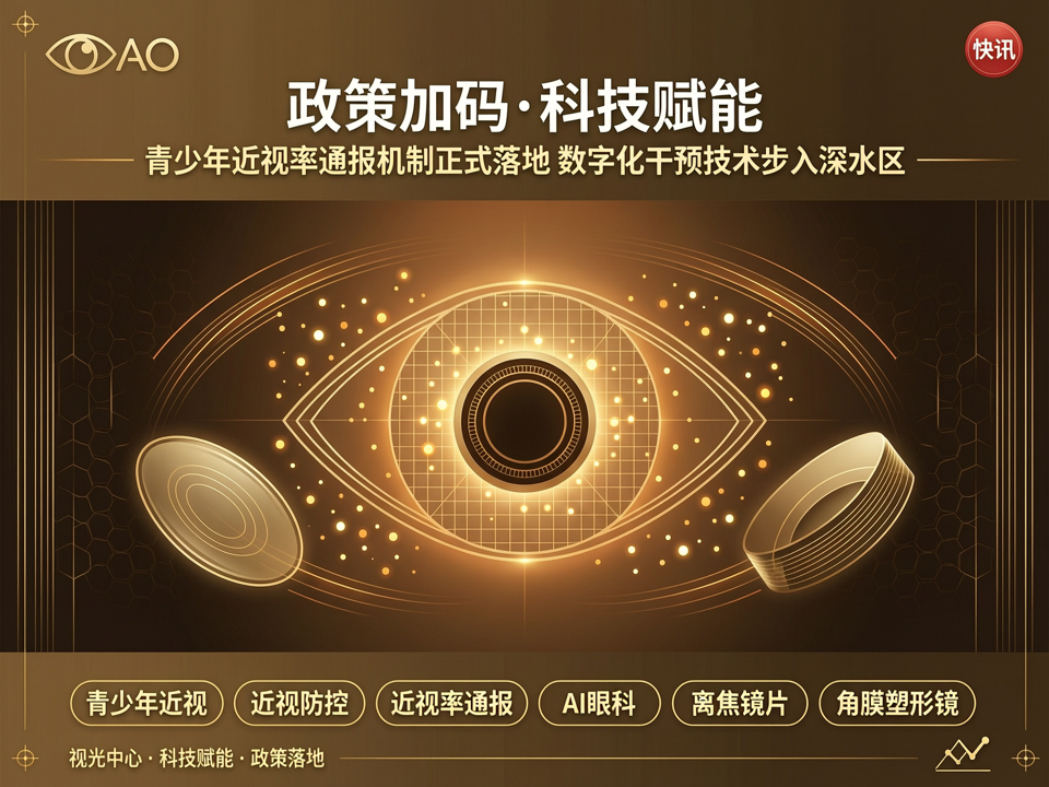 【快讯】政策加码与科技赋能:青少年近视率通报机制落地,数字化干预技术步入深水区