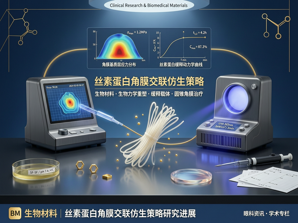 丝素蛋白与角膜生物力学重塑:生物材料在圆锥角膜交联治疗中的仿生策略