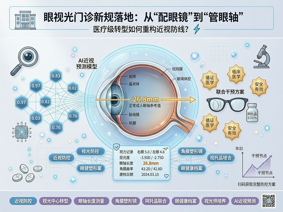 眼视光门诊新规落地:从“配眼镜”到“管眼轴”,医疗级转型如何重构近视防线?