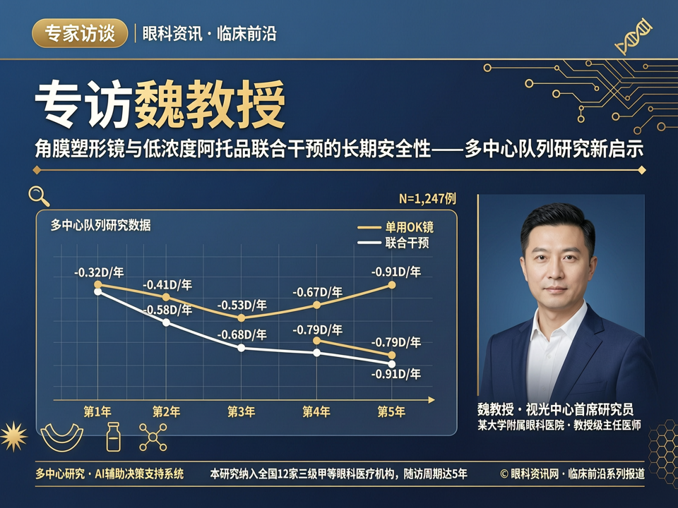 专访魏教授:角膜塑形镜与低浓度阿托品联合干预的长期安全性——多中心队列研究新启示