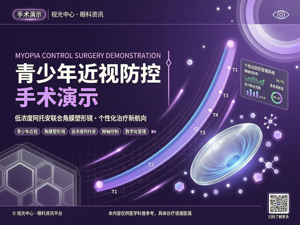 青少年近视防控手术演示:低浓度阿托品联合角膜塑形镜的个性化治疗新航向