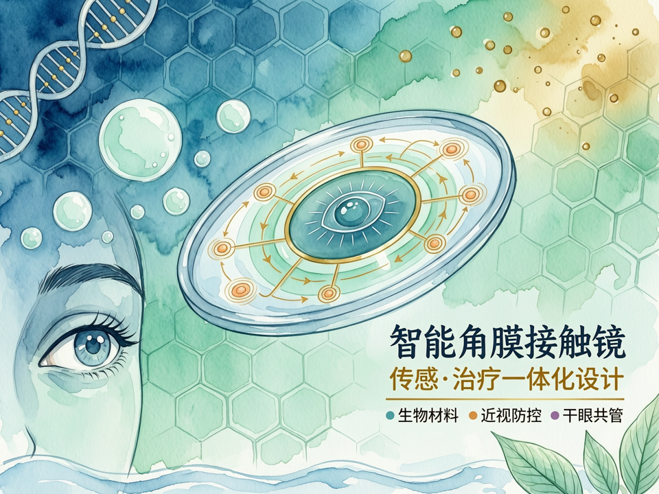 智能响应型角膜接触镜:生物材料在青少年近视与干眼共管中的“传感-治疗”一体化设计