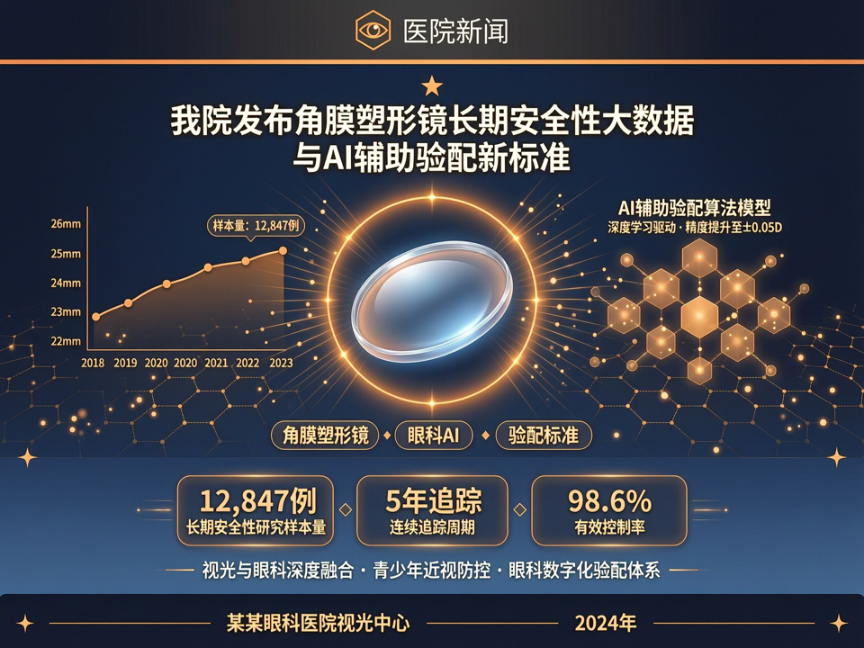 视光与眼科深度融合:我院发布角膜塑形镜长期安全性大数据与AI辅助验配新标准