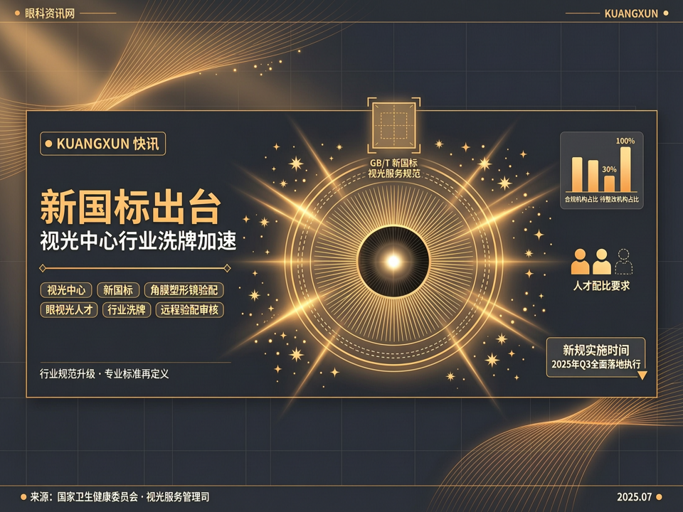 【快讯】“视光中心”新国标出台:从面积设备到人才配比,行业洗牌加速