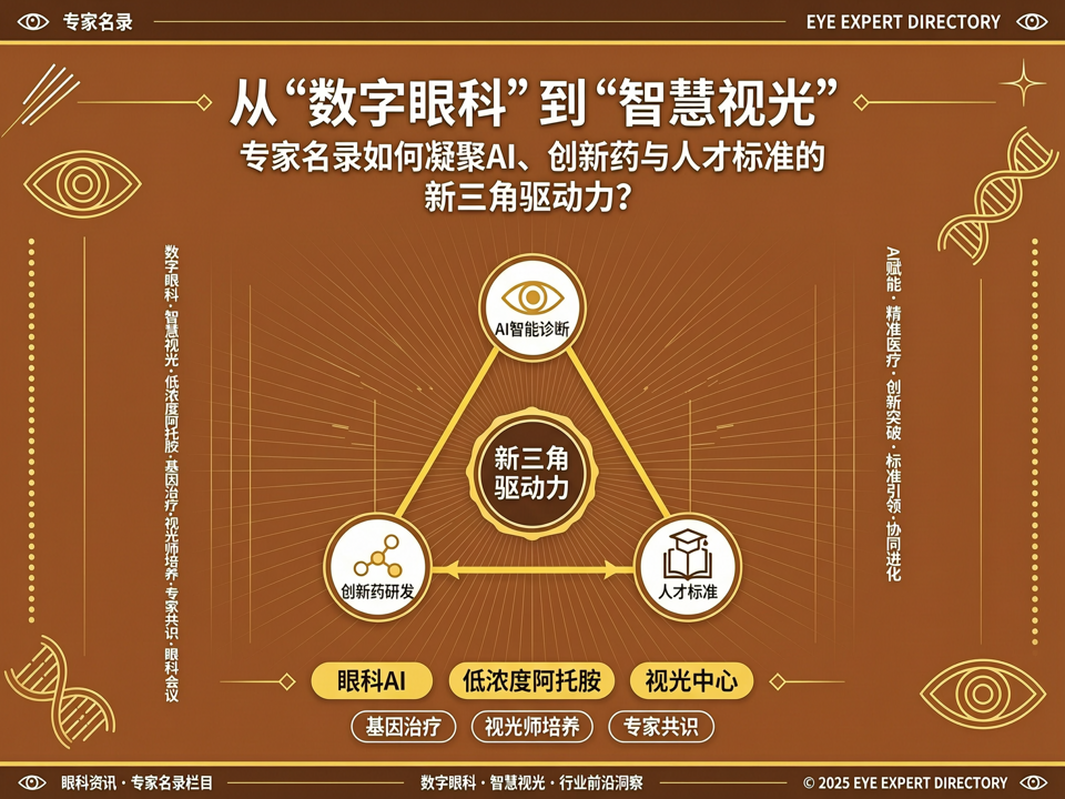 从“数字眼科”到“智慧视光”:专家名录如何凝聚AI、创新药与人才标准的“新三角驱动力”?