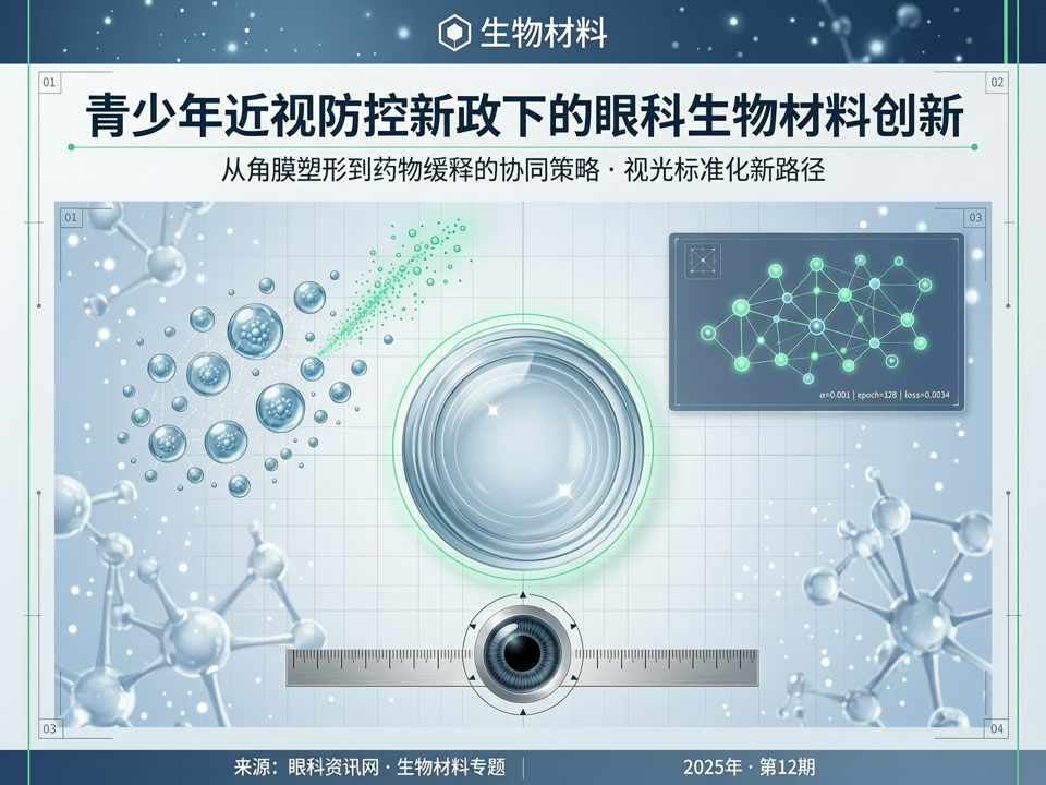 青少年近视防控新政下的眼科生物材料创新:从角膜塑形到药物缓释的协同策略