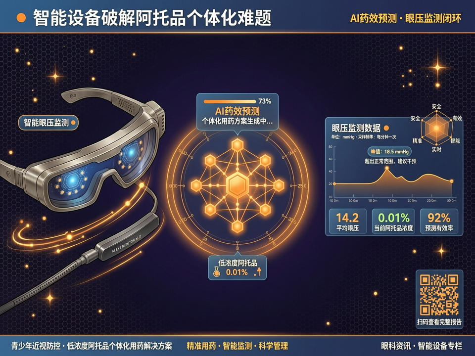 智能设备破解阿托品个体化难题:AI药效预测与眼压监测闭环