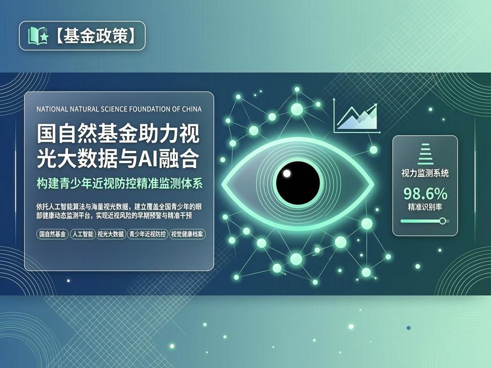 国自然基金助力视光大数据与AI融合:构建青少年近视防控的精准监测体系