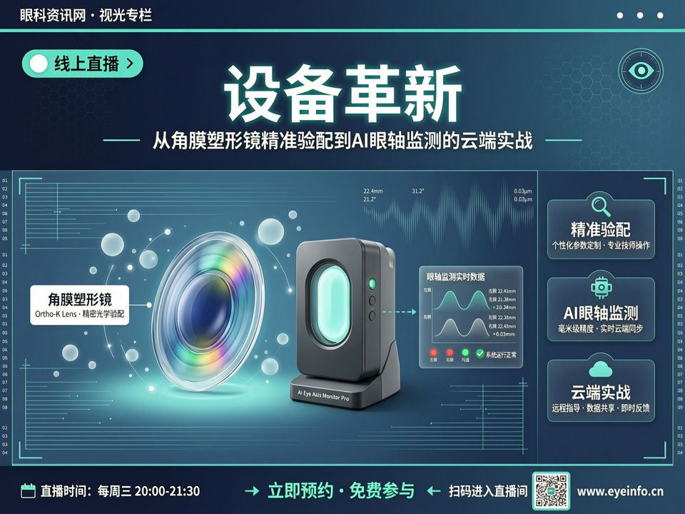 线上直播透视眼视光“设备革新”:从角膜塑形镜精准验配到AI眼轴监测的云端实战