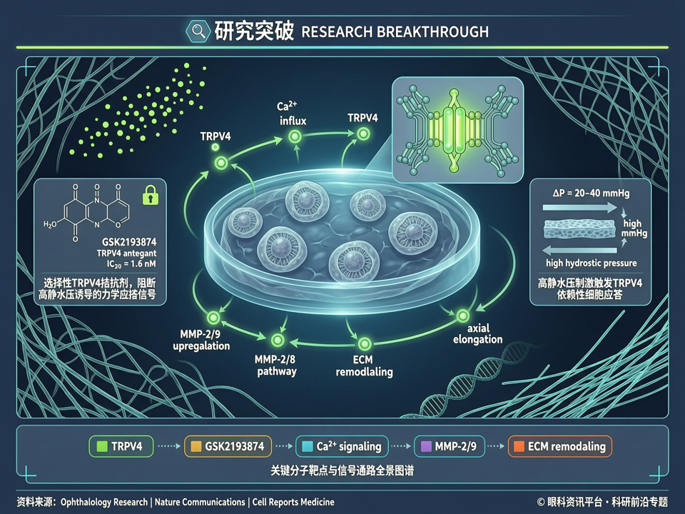 高静水压下巩膜成纤维细胞力学应答:近视巩膜重塑的关键分子开关与靶向干预新突破