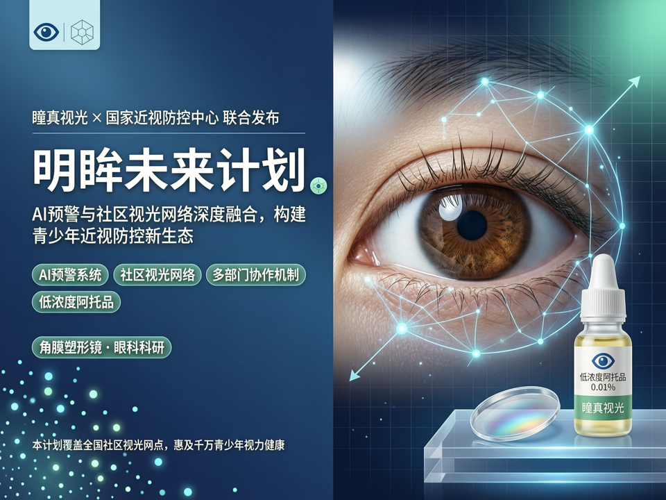 瞳真视光联合国家近视防控中心发布“明眸未来”计划,AI预警与社区视光网络深度融合