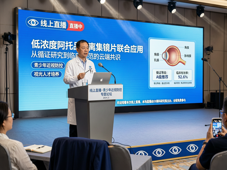 线上直播聚焦“低浓度阿托品与离焦镜片联合应用”:从循证研究到临床规范的云端共识