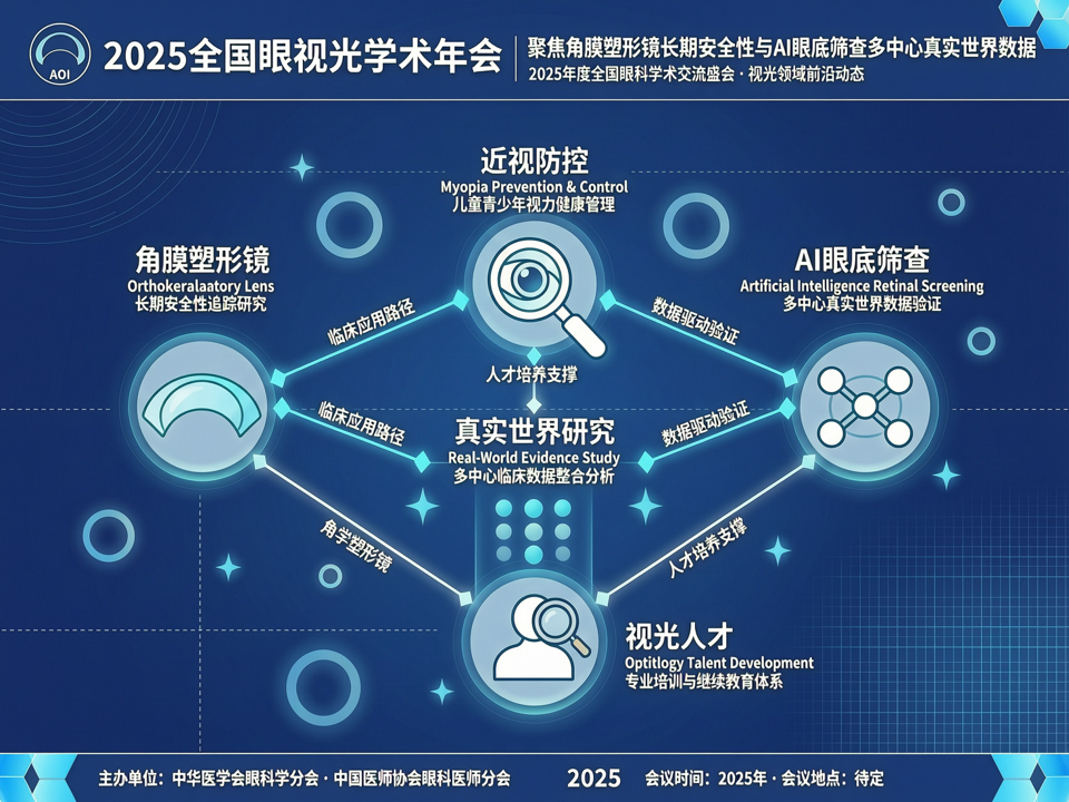 2025全国眼视光学术年会聚焦角膜塑形镜长期安全性与AI眼底筛查多中心真实世界数据