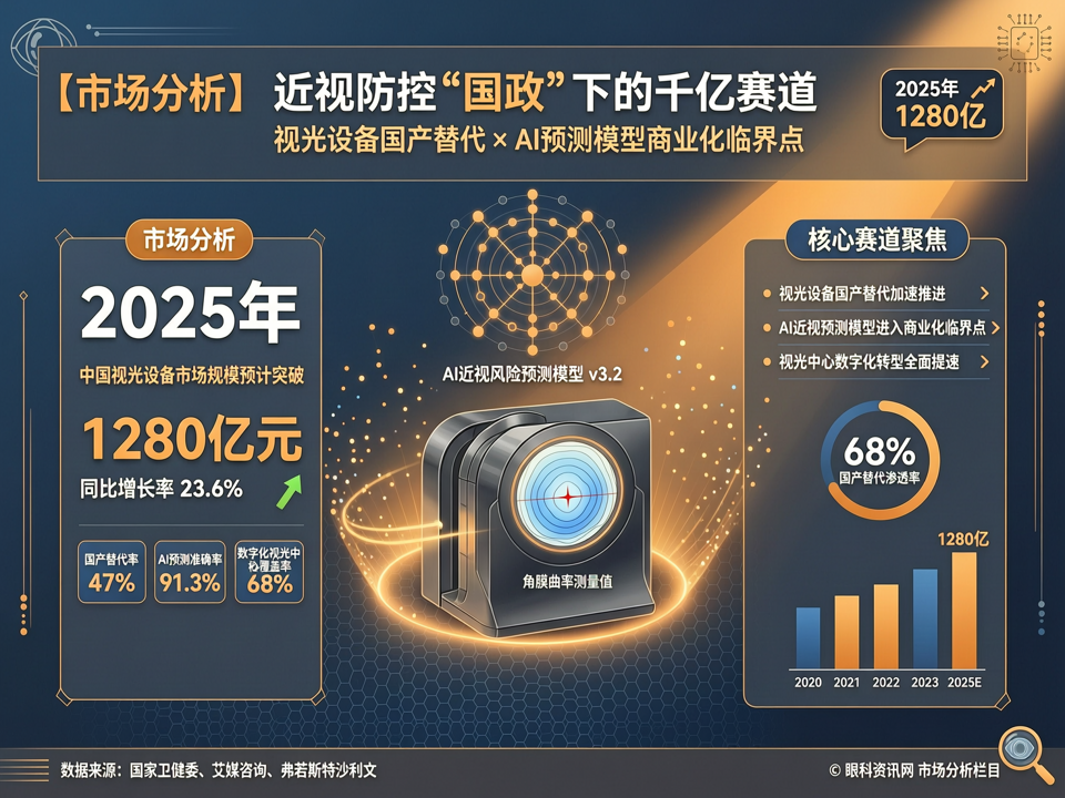近视防控“国策”下的千亿赛道:视光设备国产替代与AI预测模型的商业化临界点