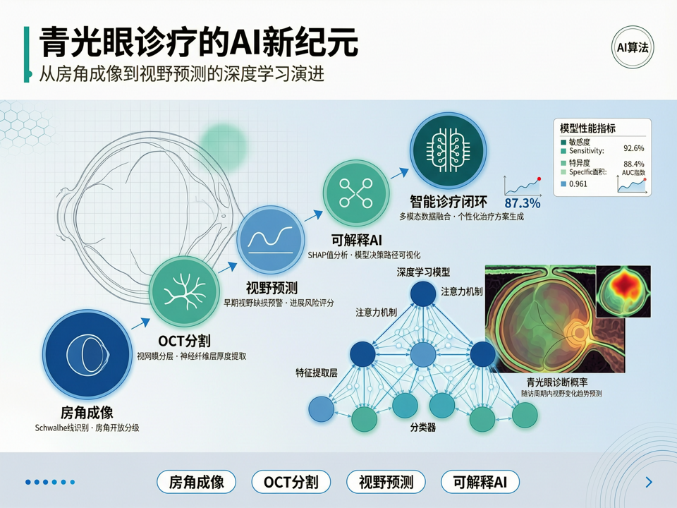 青光眼诊疗的AI新纪元:从房角成像到视野预测的深度学习演进