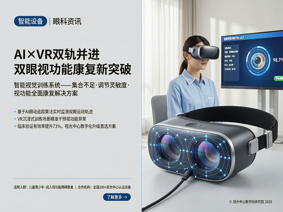 视觉训练智能化:AI与VR设备在双眼视功能异常康复中的新突破