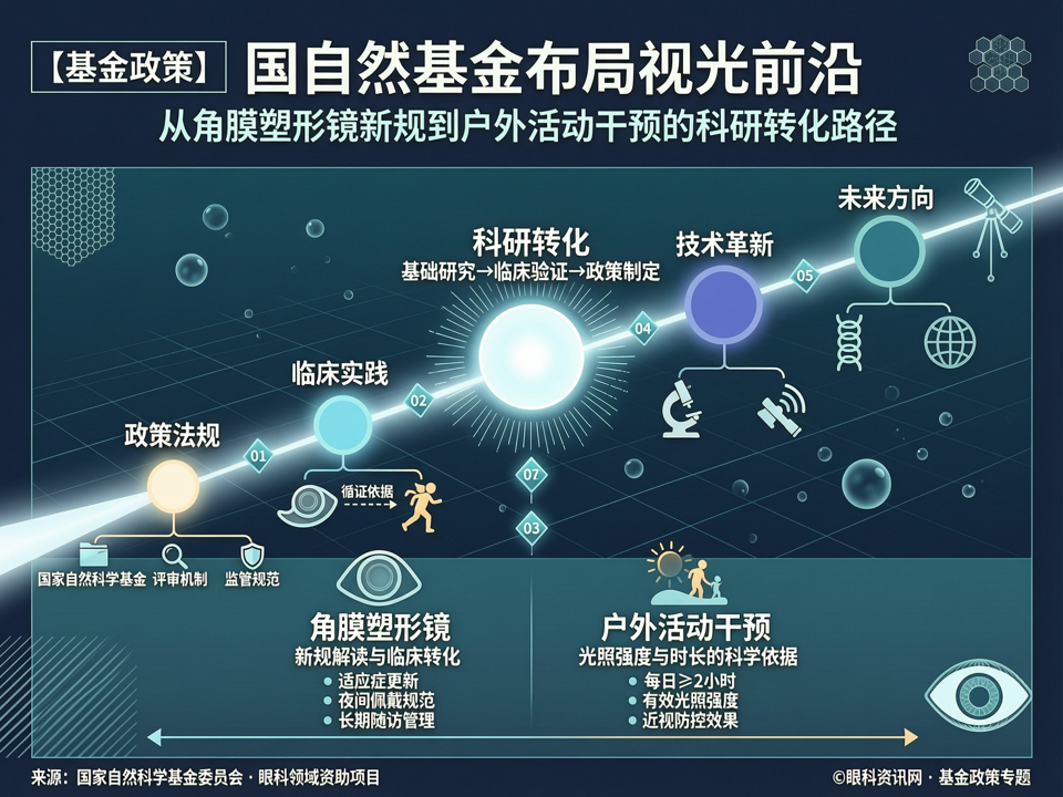 国自然基金布局视光前沿:从角膜塑形镜新规到户外活动干预的科研转化路径