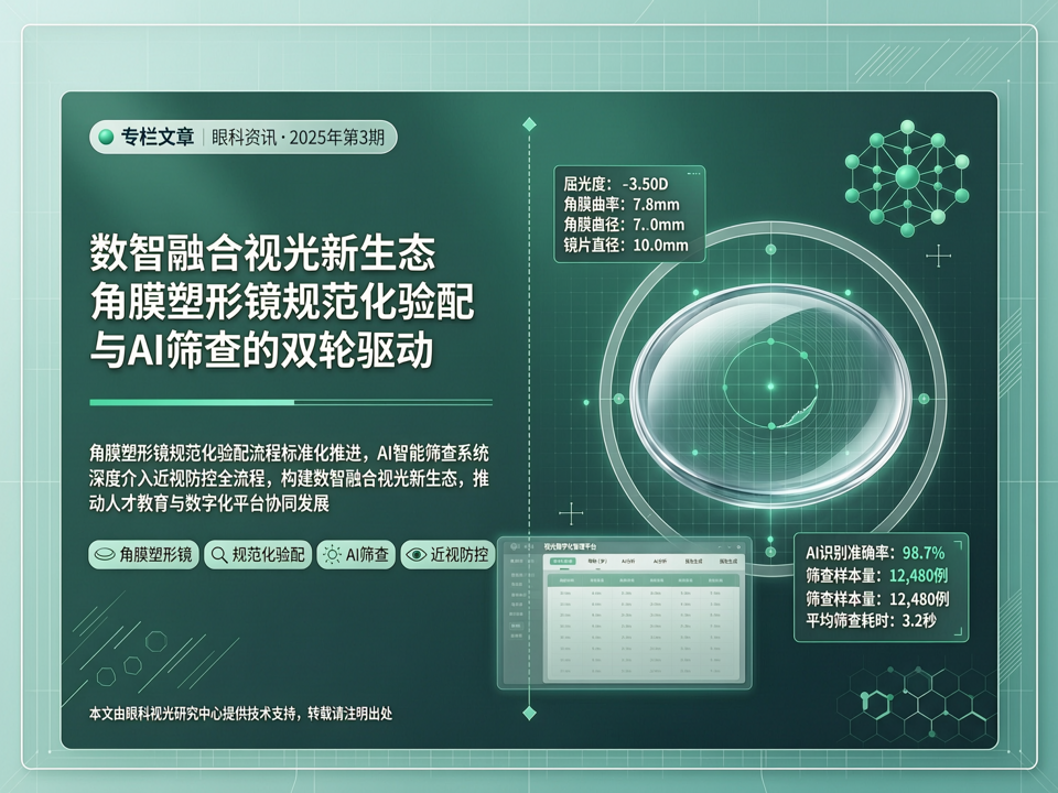 数智融合视光新生态:角膜塑形镜规范化验配与AI筛查的双轮驱动