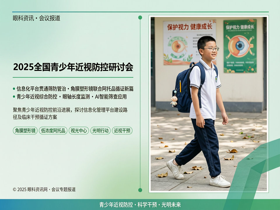 2025全国青少年近视防控研讨会:信息化平台贯通筛防管治,角膜塑形镜联合阿托品循证新篇