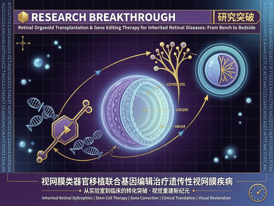 视网膜类器官移植联合基因编辑治疗遗传性视网膜病变:从实验室到临床的转化突破