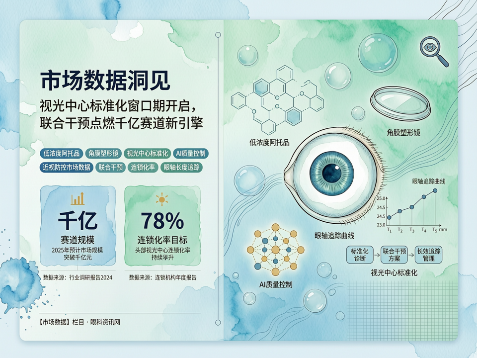 市场数据洞见:视光中心标准化窗口期开启,低浓度阿托品联合角膜塑形镜长效追踪点燃千亿赛道新引擎