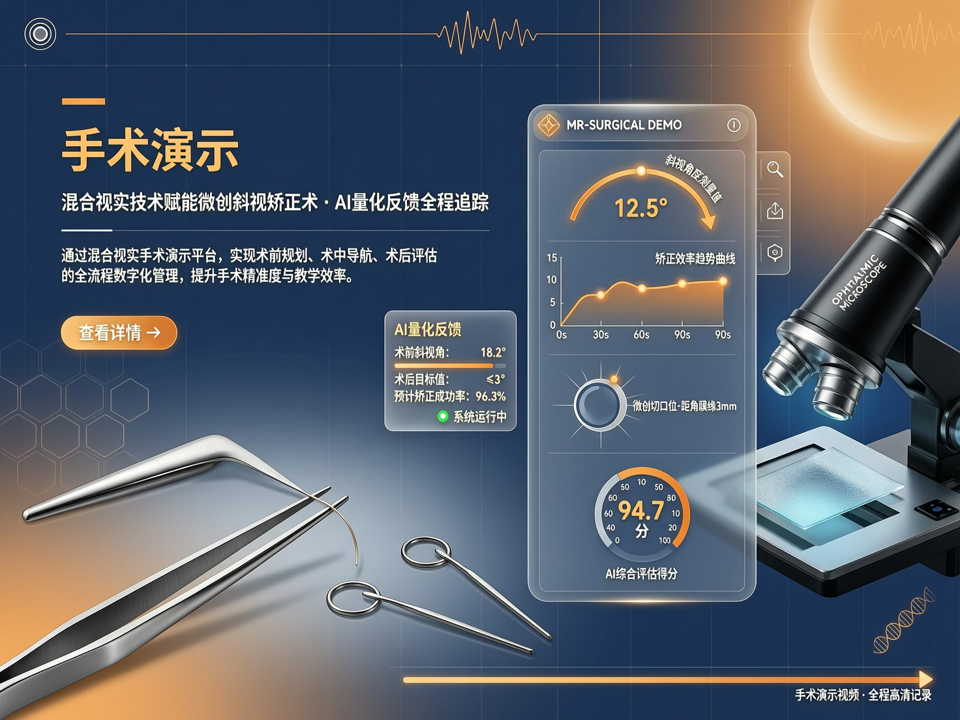 混合现实技术与AI量化反馈在微创斜视矫正术手术演示中的创新应用