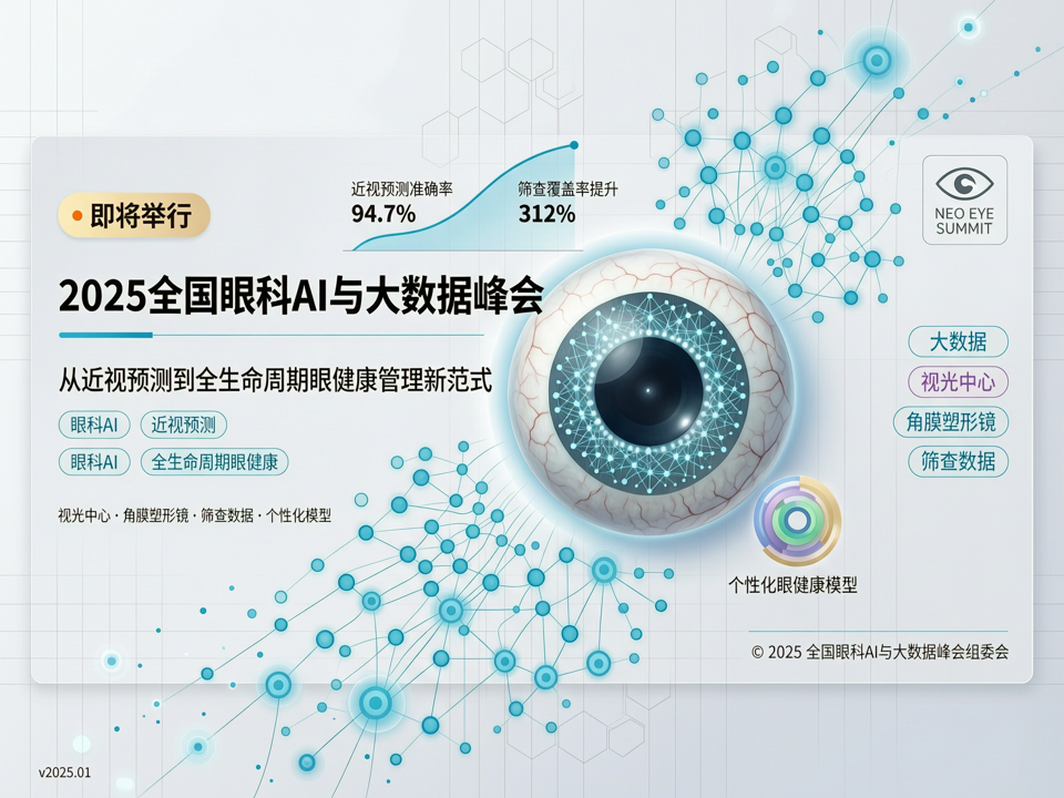 2025全国眼科AI与大数据峰会:从近视预测到全生命周期眼健康管理新范式