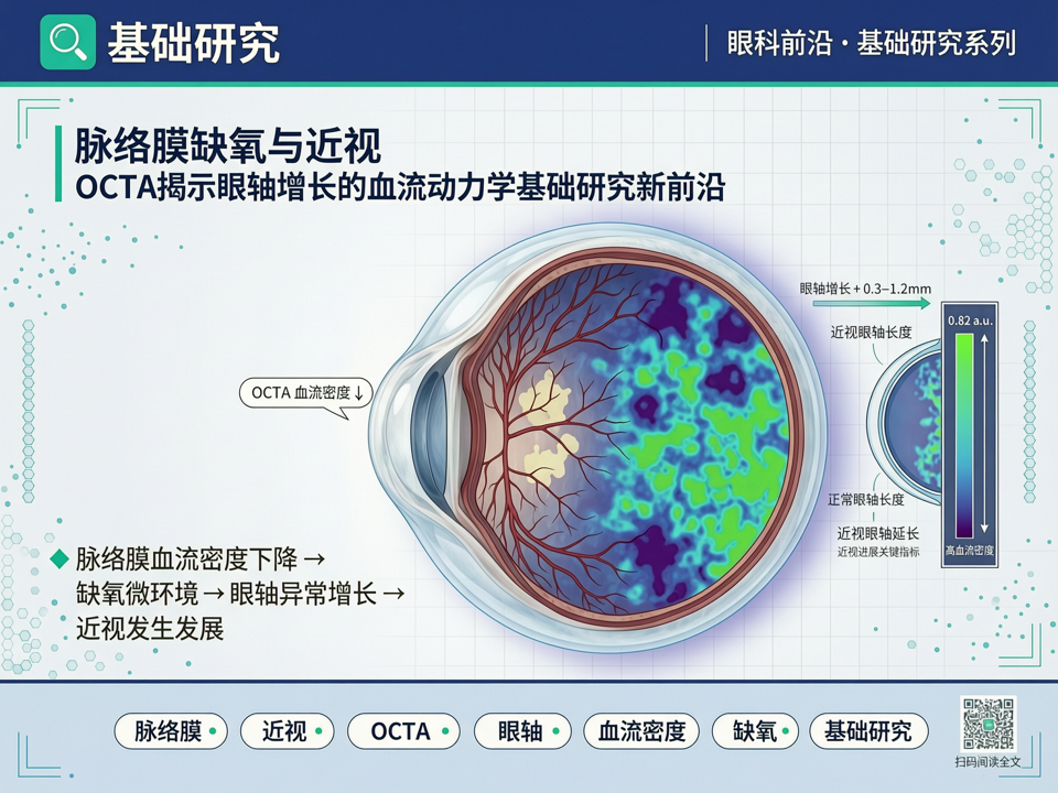 脉络膜缺氧与近视:OCTA揭示眼轴增长的血流动力学基础研究新前沿