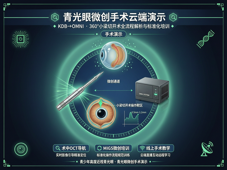 青光眼微创手术云端演示:从KDB到OMNI,360°小梁切开术的全流程解析与标准化培训